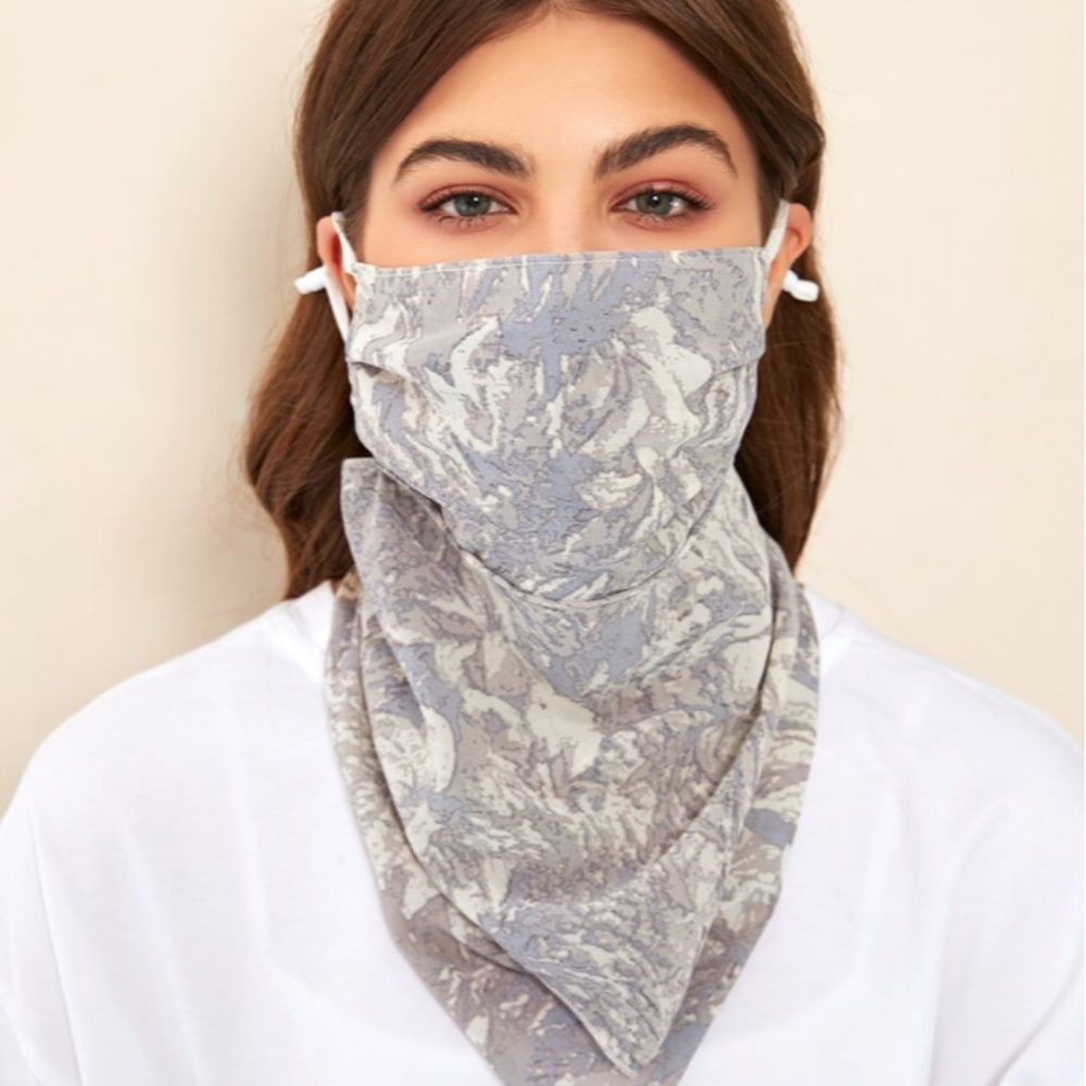 Acid Wash Scarf Mask GREY GRAY - Picture 7 of 11